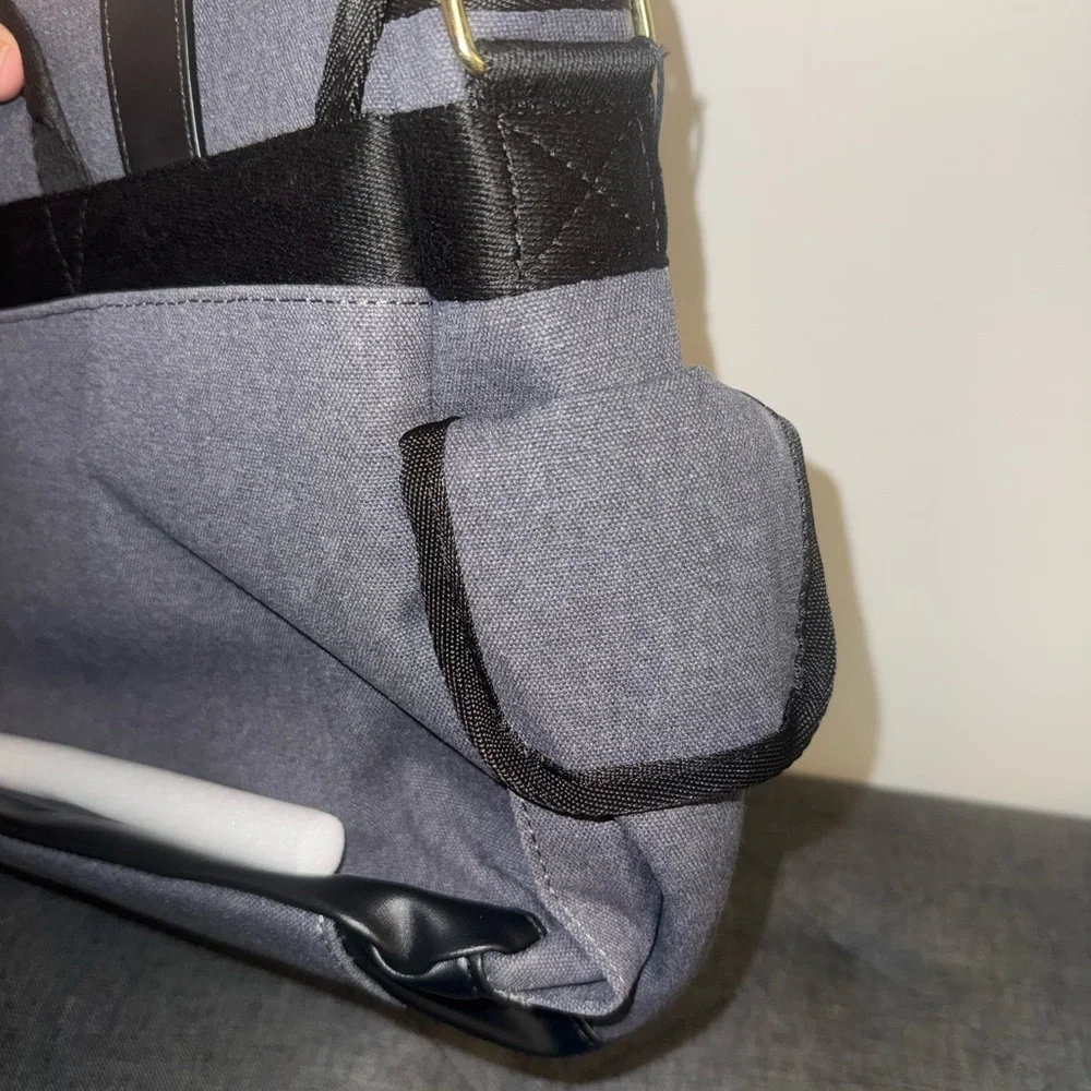 London Fog Men's Charcoal and Black Messenger Bag